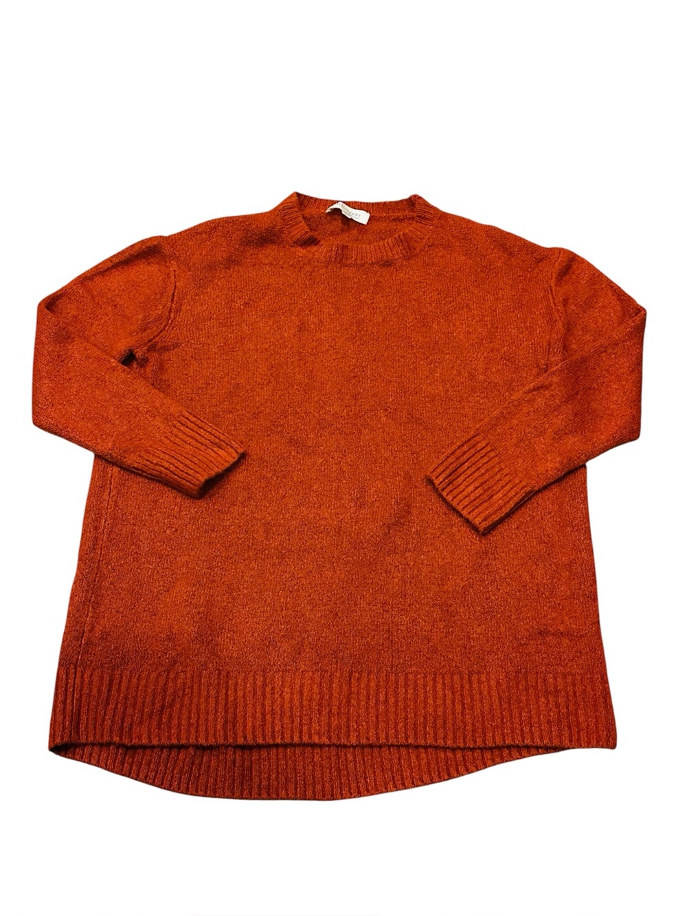 Philosophy Public Clothing Women Crew Neck Tunic Sweater Wool Blend M Red/Orange